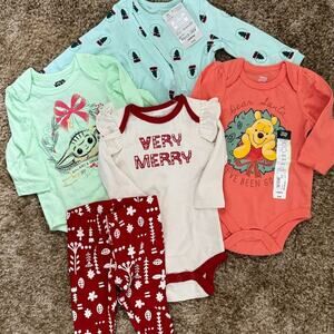 NWT Baby Girl Clothing Bundle Festive & Everyday Wear, Multicolor, Christmas